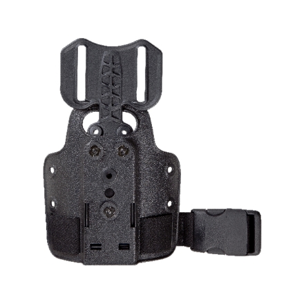 Safariland 6004-27-2 Adapter With Leg Shroud and QLS 22 Attached Black