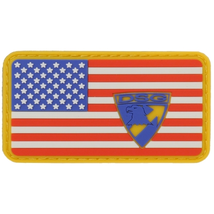DSG American Flag PVC Patch - Red/Blue