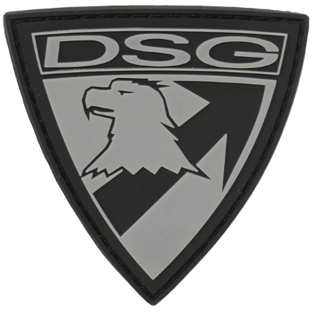 DSG Badge PVC Patch - Black/Grey