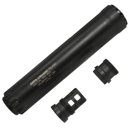 Griffin Armament Paladin Suppressor w/ 30 Cal Minimalist Brake & 1/2x28 Direct Thread Adapter