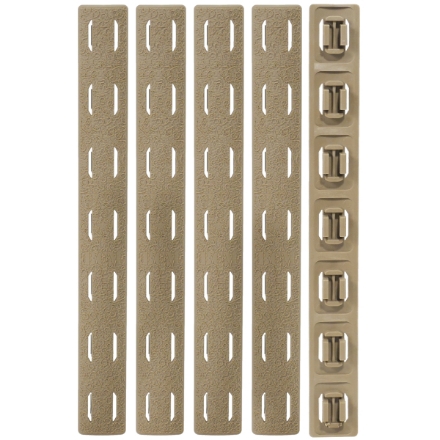 BCM Gunfighter 5.50" M-LOK Rail Panel 5 Pack - Dark Earth