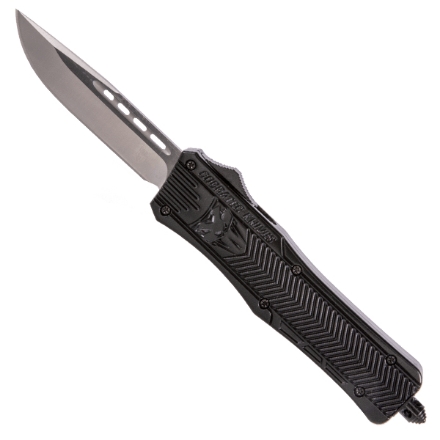CobraTec 3" Medium CTK-1 Drop-point OTF w/ Black Handle