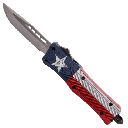 CobraTec 2.50" Small CTK-1 Drop-point OTF w/ Cerakote Texas Flag