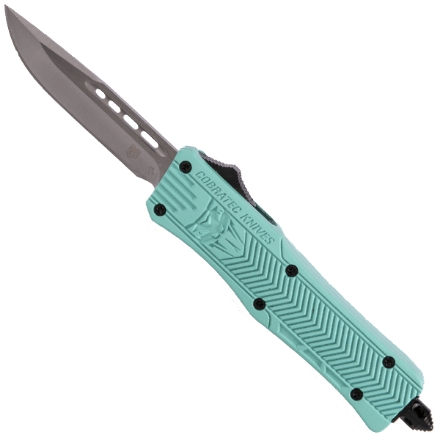 CobraTec 2.50" Small CTK-1 Drop-point OTF w/ Tiffany Blue Handle