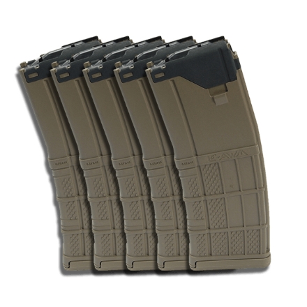 Lancer L5AWM 5.56mm 30rd Mag Opaque - Dark Earth - 5 Pack