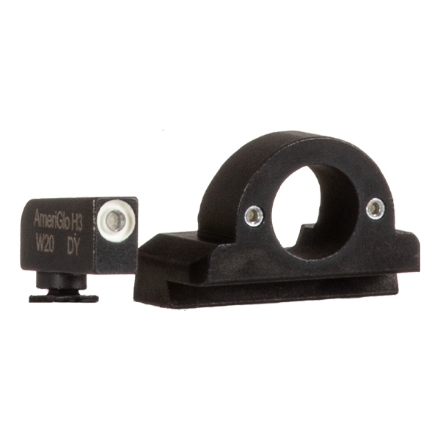 AmeriGlo GLOCK 17/19/23 Ghost Ring Tritium White Outlined Sights - .125" Front / Ring Rear
