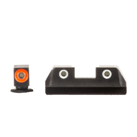 AmeriGlo GLOCK 17/19 PRO-GLO Tritium Sights - Orange Outlined .140" Front / .180" Notch Rear