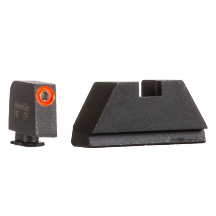 AmeriGlo GLOCK 17/19/23 Suppressor Tritium Sights - Orange Outlined .315" Front / .394" Rear