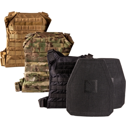 Hesco 400 Series Plates Level IV Shooter Cut w/ GRG Minimalist Plate Carrier