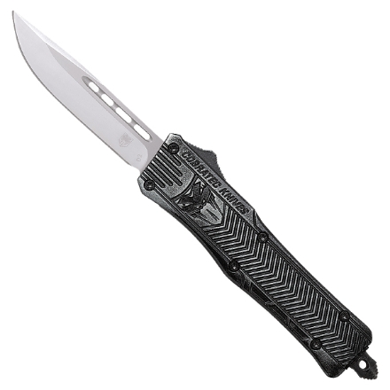 CobraTec 2.50" Small CTK-1 Drop-point OTF w/ Stonewash Handle