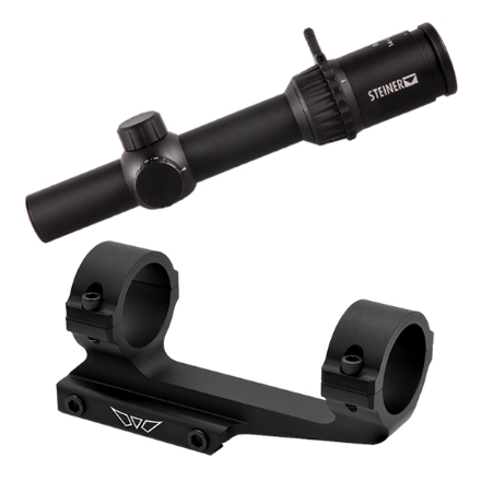 Steiner P4Xi 1-4X24mm P3TR Scope w/ Warne Vapor 30mm 1 Piece MSR Mount