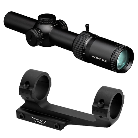 Vortex Strike Eagle 1-6x24 AR-BDC3 Reticle MOA w/ Warne Vapor 30mm 1 Piece MSR Mount